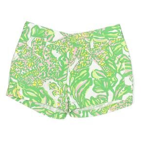 Lilly Pulitzer Pink Green Cotton Shorts Size 0
